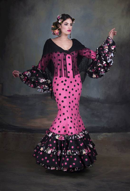 Robe de Flamenca modèle Arte Fucsia. 2022